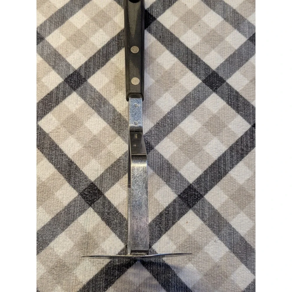 Vintage Ekco Forge Stainless Steel Potato Masher Black Handle Made‎ in USA